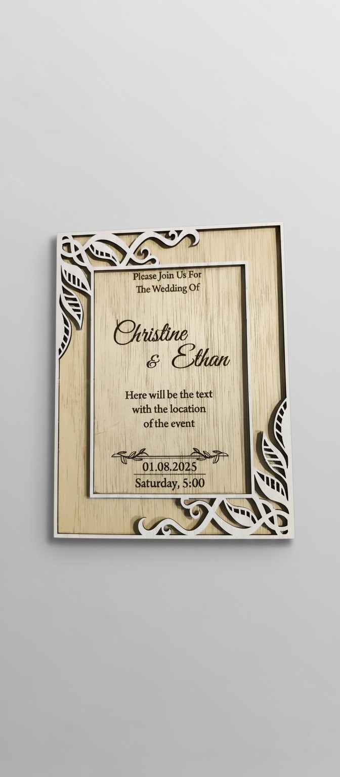 Invitații Nuntă din Lemn Invitații Nuntă din Lemn - imagine 1